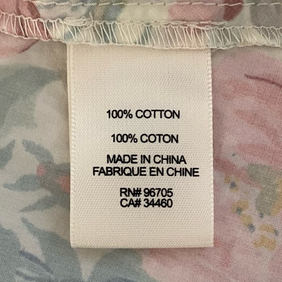 Rebecca Taylor Floral Puff Sleeve V Neck Blouse XS - Picture 8 of 10